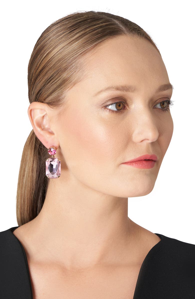 Carolina Herrera Riviere Crystal Drop Earrings, Alternate, color, 
