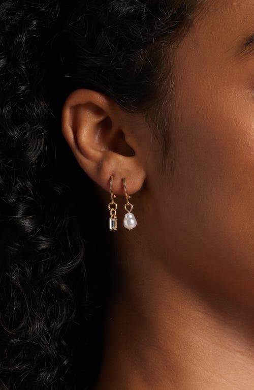 Bp. Set Of 3 Pretty Bow Drop Earrings In Gold