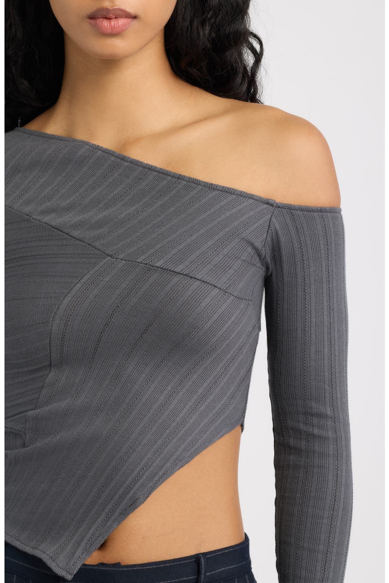 Fragmento Off the Shoulder Top, Alternate, color, GRIS