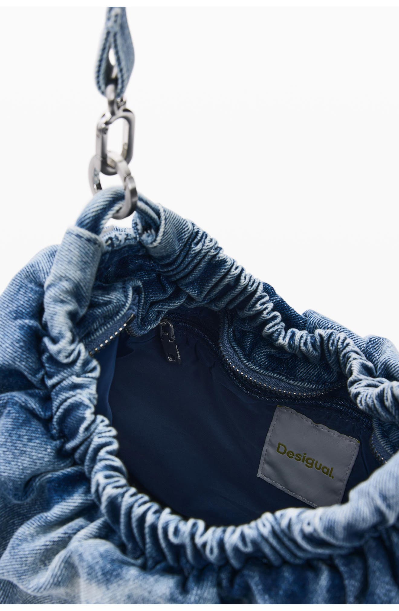 Desigual Denim Shoulder Bag, Alternate, color, Light Blue