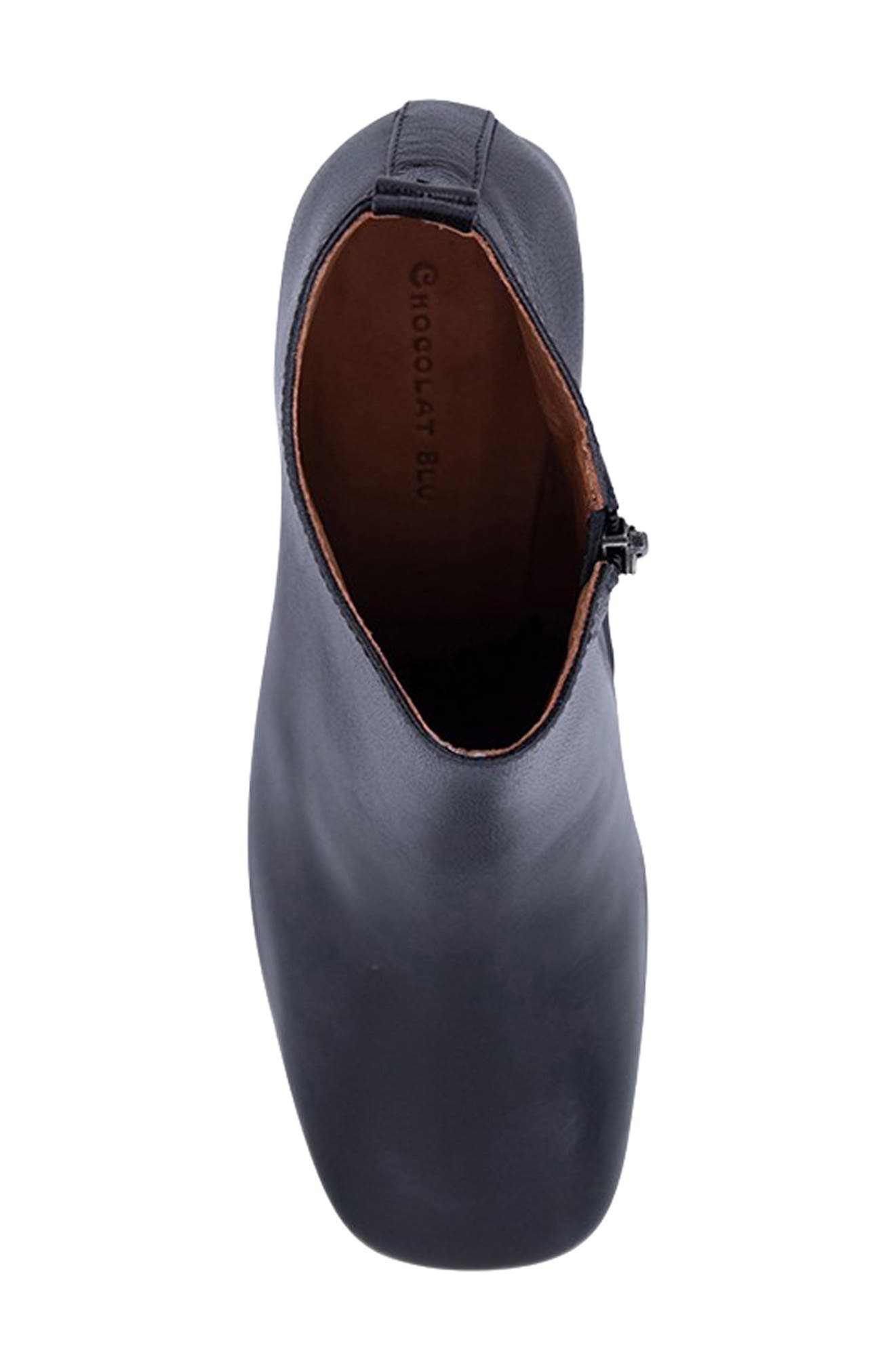 Chocolat Blu Hilla Block Heel Bootie, Alternate, color, Black Leather