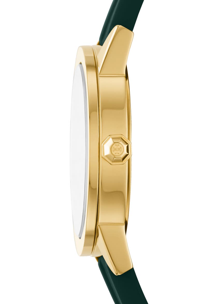Gigi Silicone Strap Watch, 36mm, Alternate, color, GREEN/ GOLD