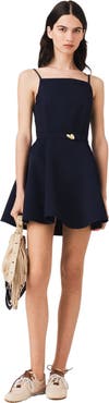 maje Flared dress with straps