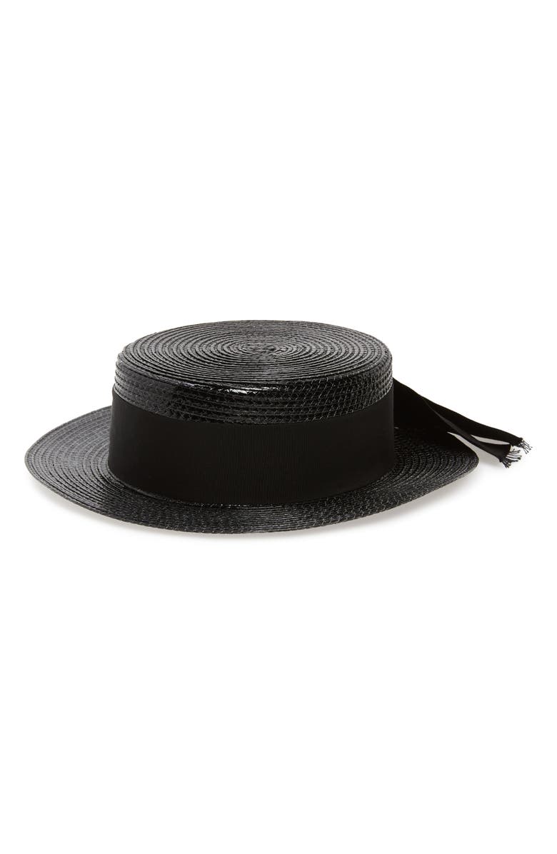 Saint Laurent Boater Hat, Main, color, 