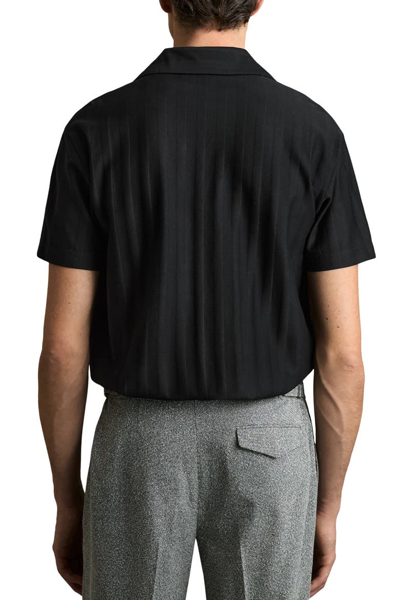 Sampson Short Sleeve Woven Shirt, Alternate, color, BLACK