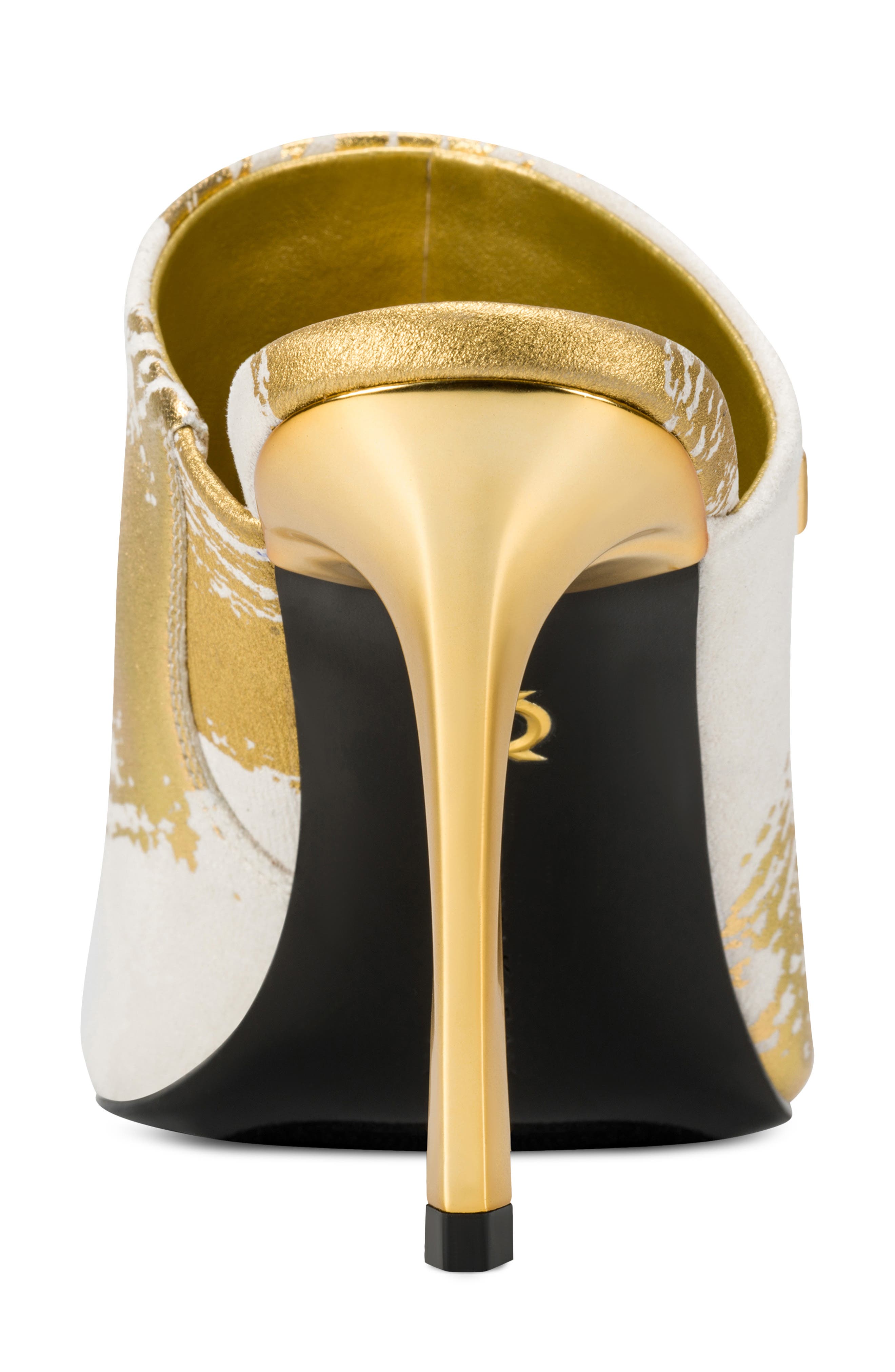 DKNY Donna Slide Sandal, Alternate, color, Ivory/ Gold