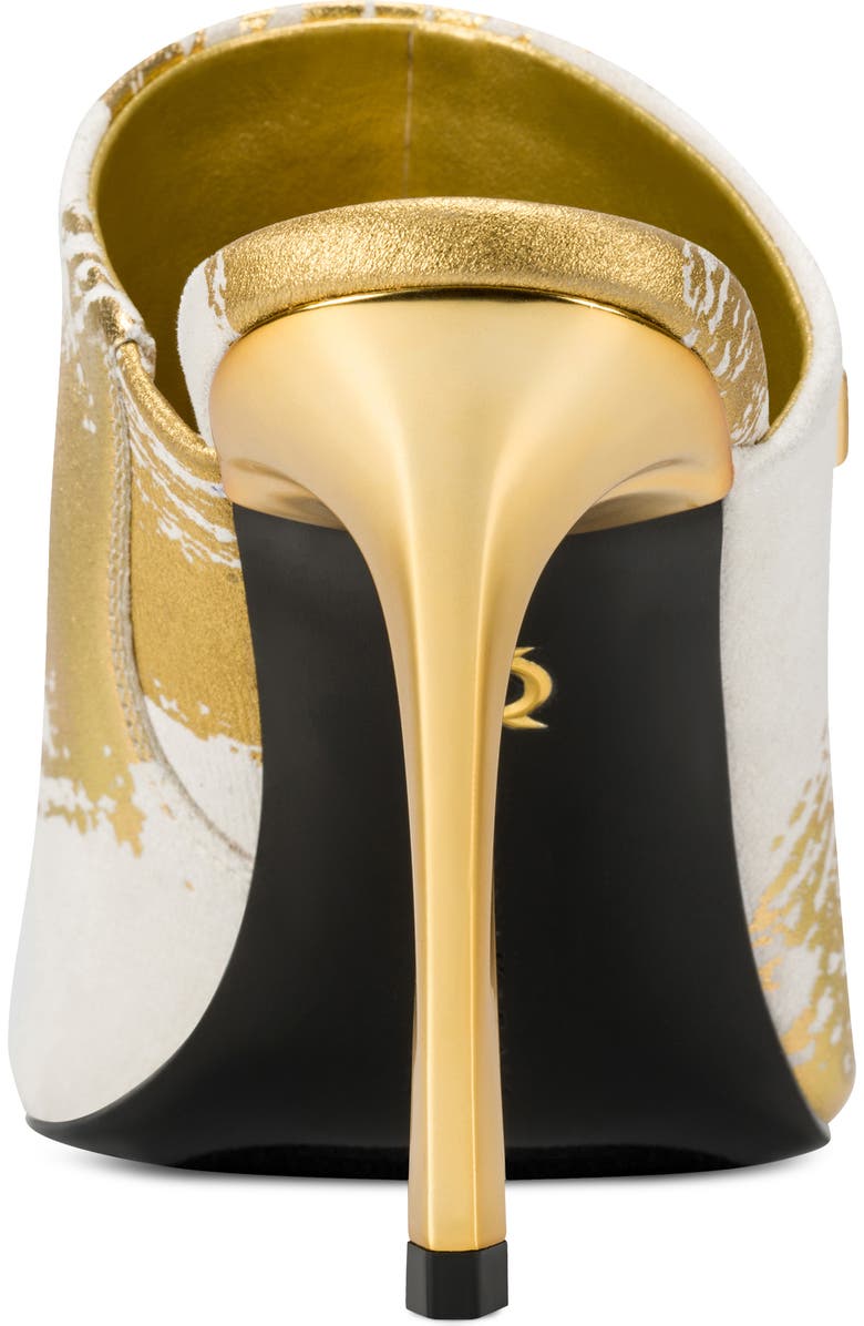 DKNY Donna Slide Sandal, Alternate, color, Ivory/ Gold