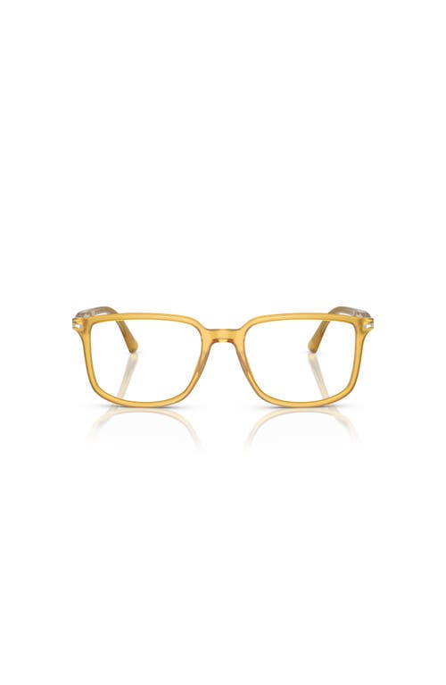 Persol 52mm Rectangle Optical Glasses In Yellow