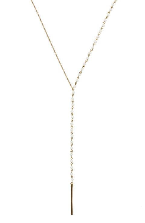 Drop of Beaded Lariat Necklace