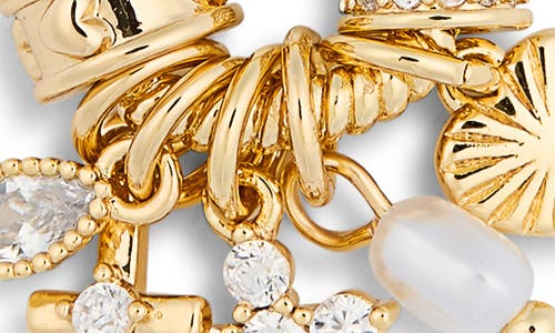 Leith Carabiner Charm Necklace In Cross- Gold Multi