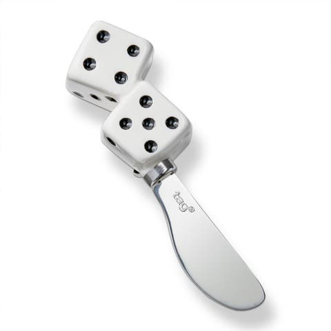 Everyday Dice Spreader Serving Utensil White Multi Dolomite Stainless Steel 1.53x1.53x5.25 in