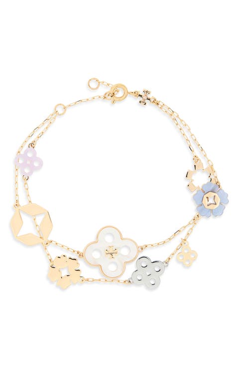 Forget Me Not Layer Charm Bracelet