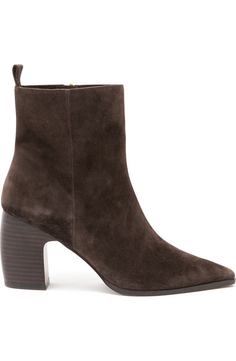 Reiss Amy Pointed Toe Bootie, Alternate, color, Chocolate
