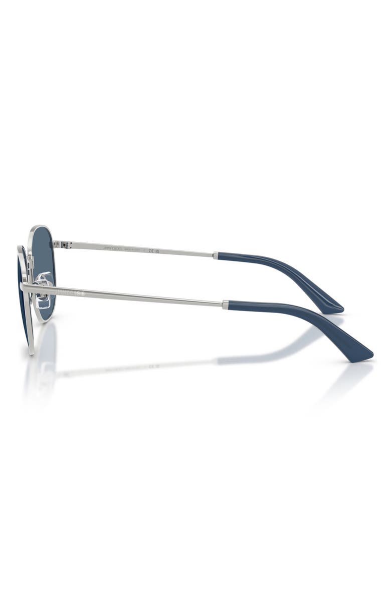 Jimmy Choo 52mm Phantos Sunglasses, Alternate, color, Silver / Dark Blue