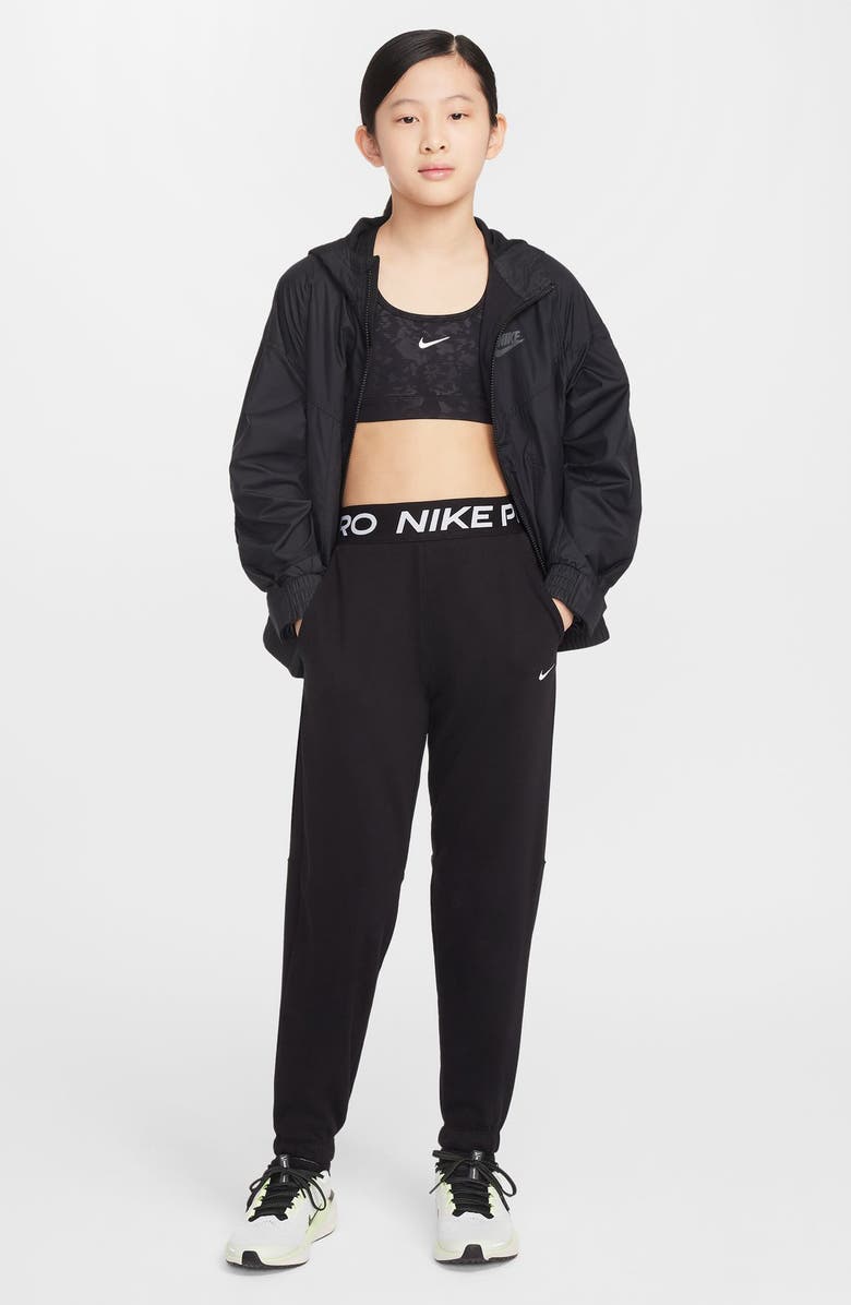 Nike Kids Pro Fleece Joggers, Alternate, color, Black/Black/Black/White