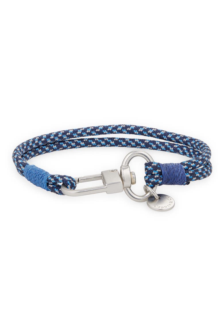 Men's Camo Paracord Bracelet, Main, color, BLUE CAMO