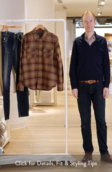 Brixton Bowery Plaid Flannel Button-Up Shirt (Men) | Nordstrom