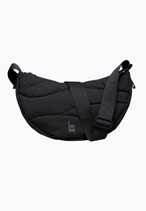 Wavy Puffer Recycled Nylon Moon Bag