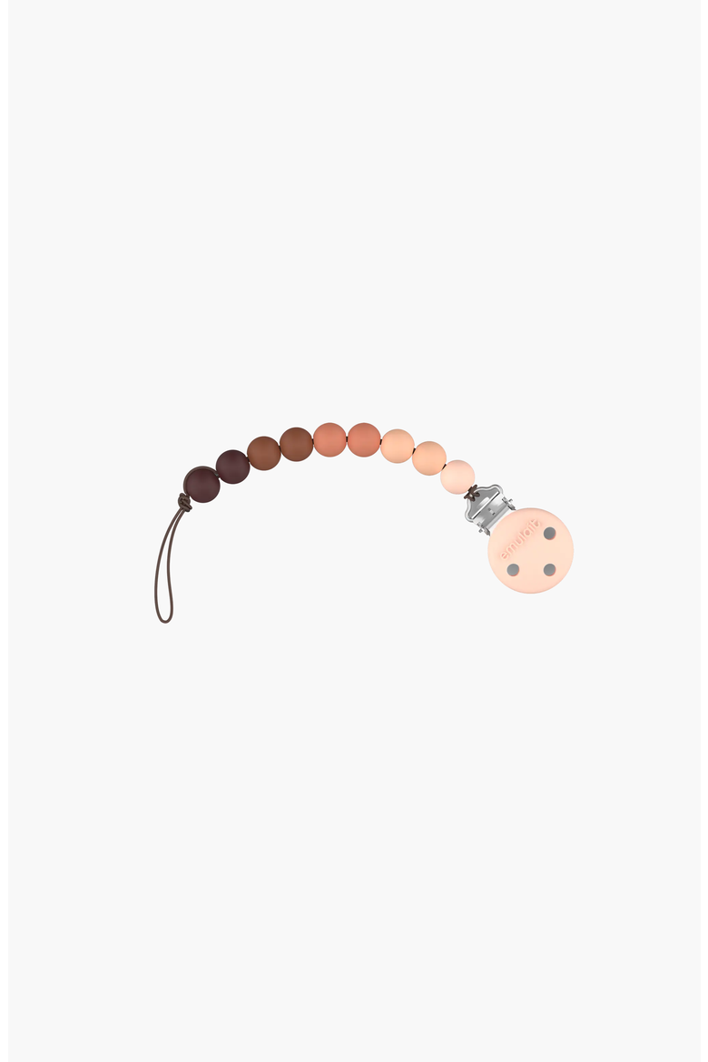 Secure Beaded Pacifier Clip, Main, color, Gradient Brown and Peach