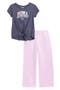 Kids' Tie Hem Graphic T-Shirt & Pants Set