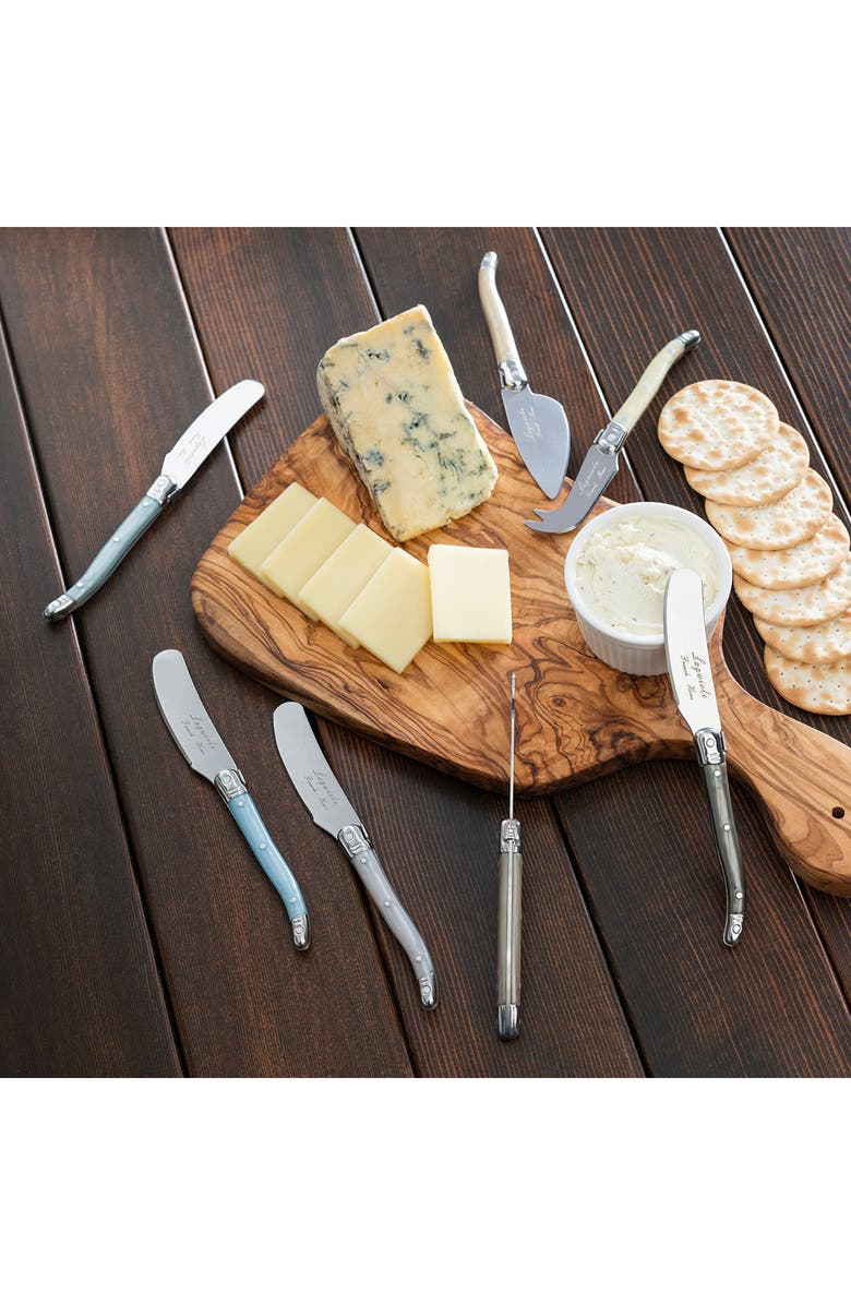 FRENCH HOME 7-Piece Faux Mother-of-Pearl Cheese Knife & Spreader Set, Alternate, color,