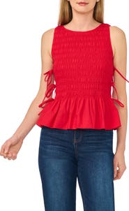 CeCe Woven Puckered Tank