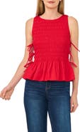 CeCe Woven Puckered Tank