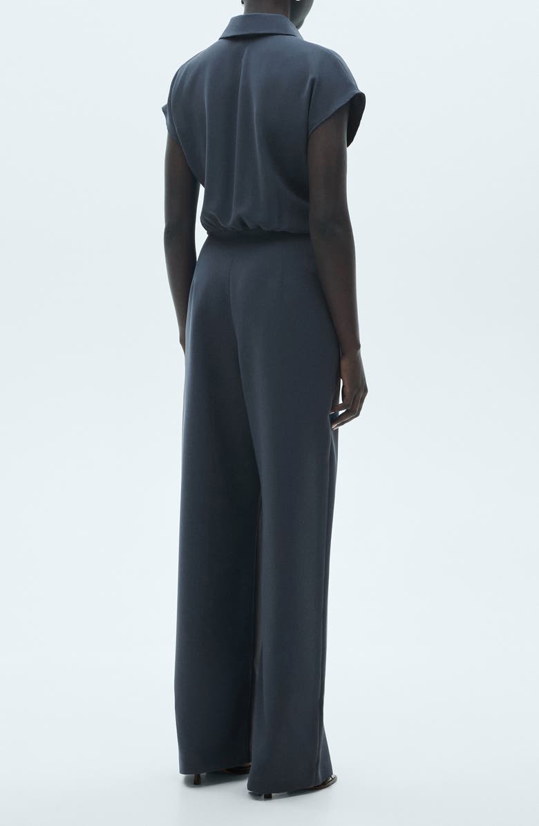 MANGO Tie Waist Jumpsuit, Alternate, color, 