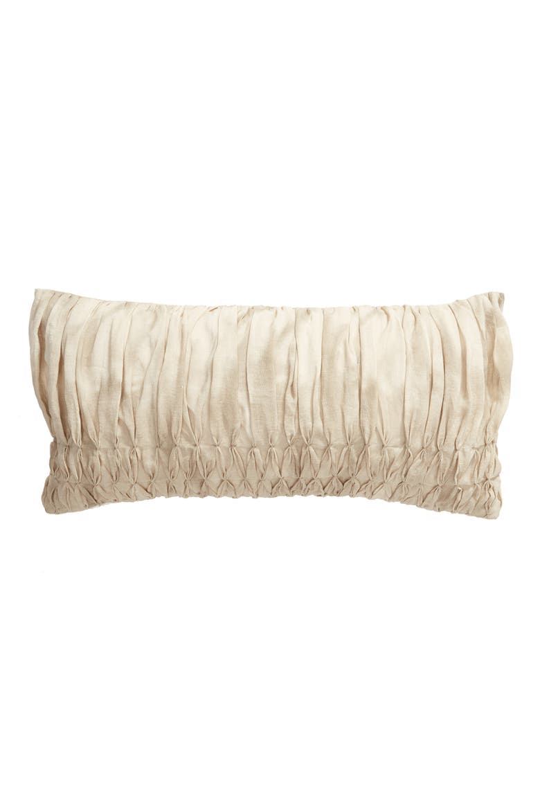Hand Smocked Accent Pillow, Main, color, GREY OWL MULTI