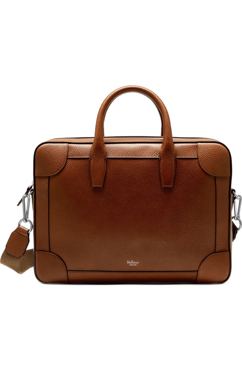 Mulberry Belgrave Leather Briefcase, Main, color, Oak