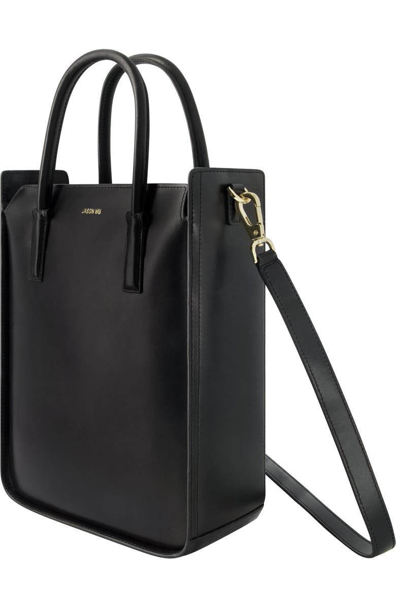 JASON WU Structured Tote Bag with Zip Closure, Alternate, color, Black