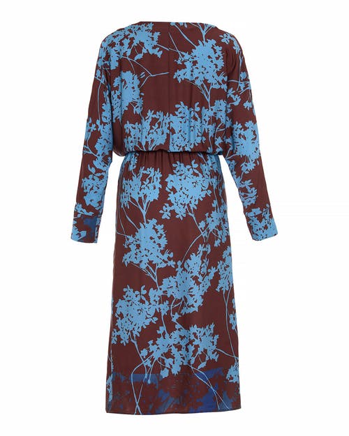 Theo The Label Hydra Printed Maxi Dress In Blue