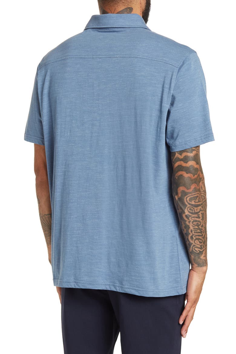 Awave Heathered Polo Shirt, Alternate, color, BLUE