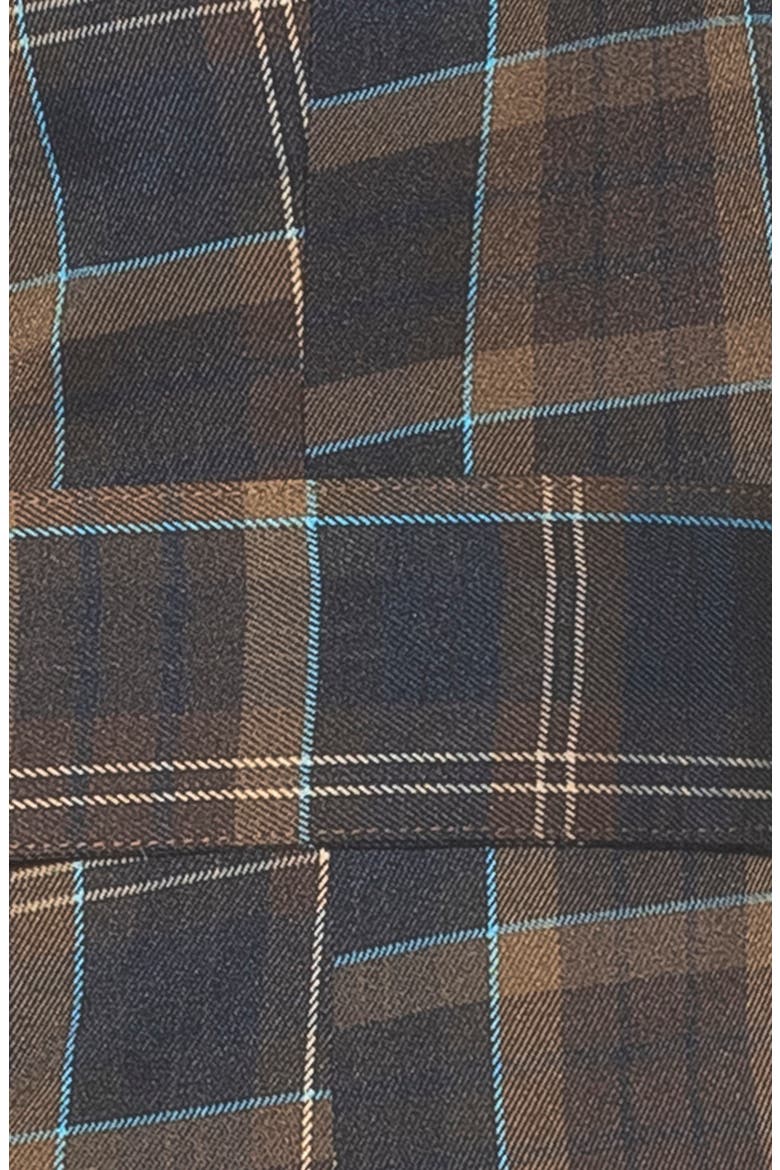 Janna Plaid Longline Blazer, Alternate, color, BROWN PLAID