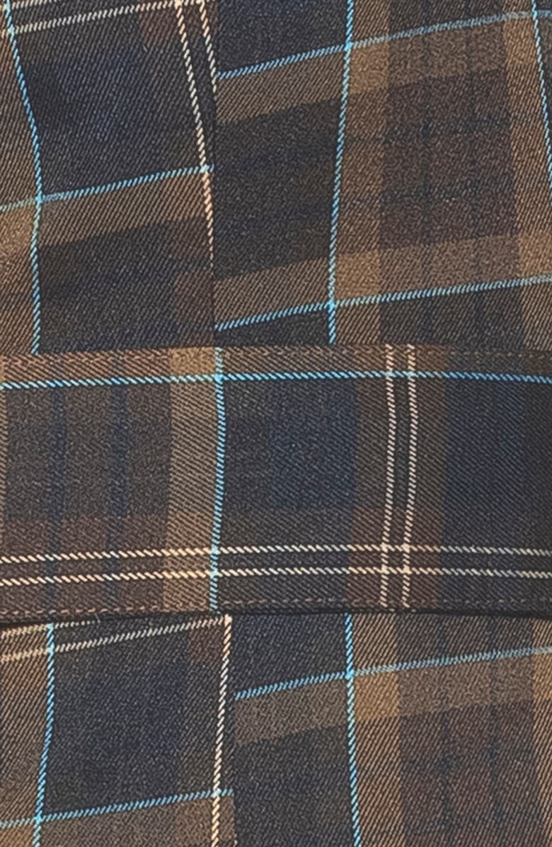 Alexia Admor Janna Plaid Longline Blazer, Alternate, color, Brown Plaid