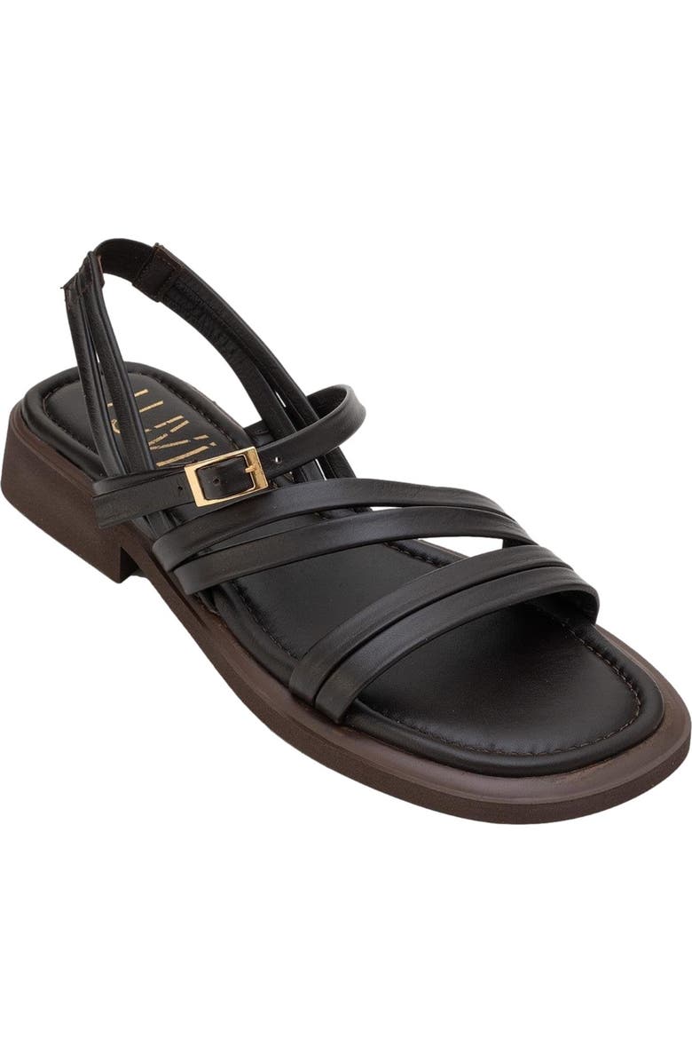 Forever & Always Shoes Cesar Leather Sandals, Main, color, Dark Brown Leather