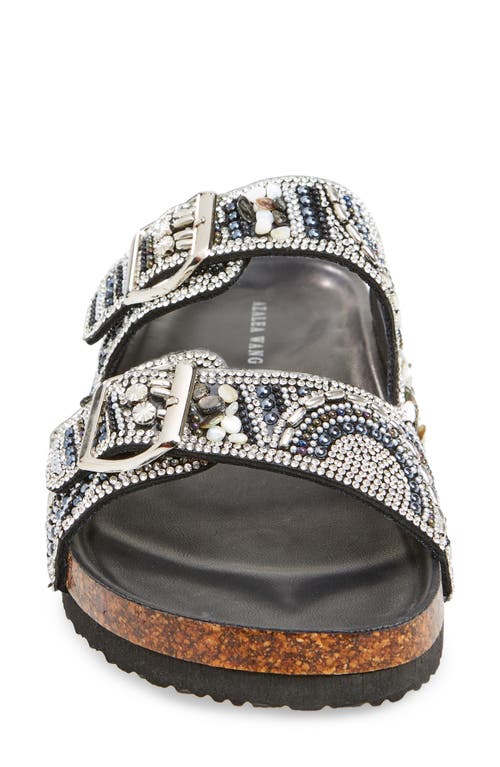 Azalea Wang Romilly Flatform Slide Sandal In Black