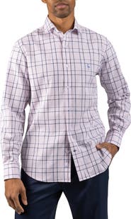 TailorByrd Plaid Linen Blend Button-Up Shirt