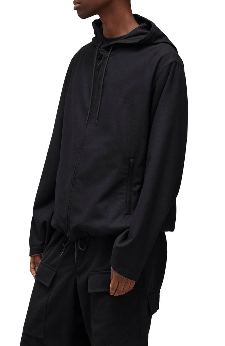 Y-3 Flannel Hooded Jacket, Alternate, color,