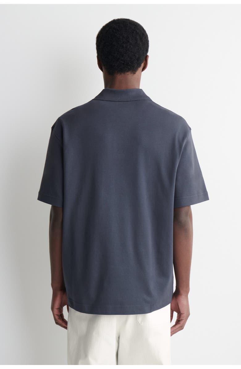 COS Interlock Cotton Polo Shirt, Alternate, color, Dark Gray