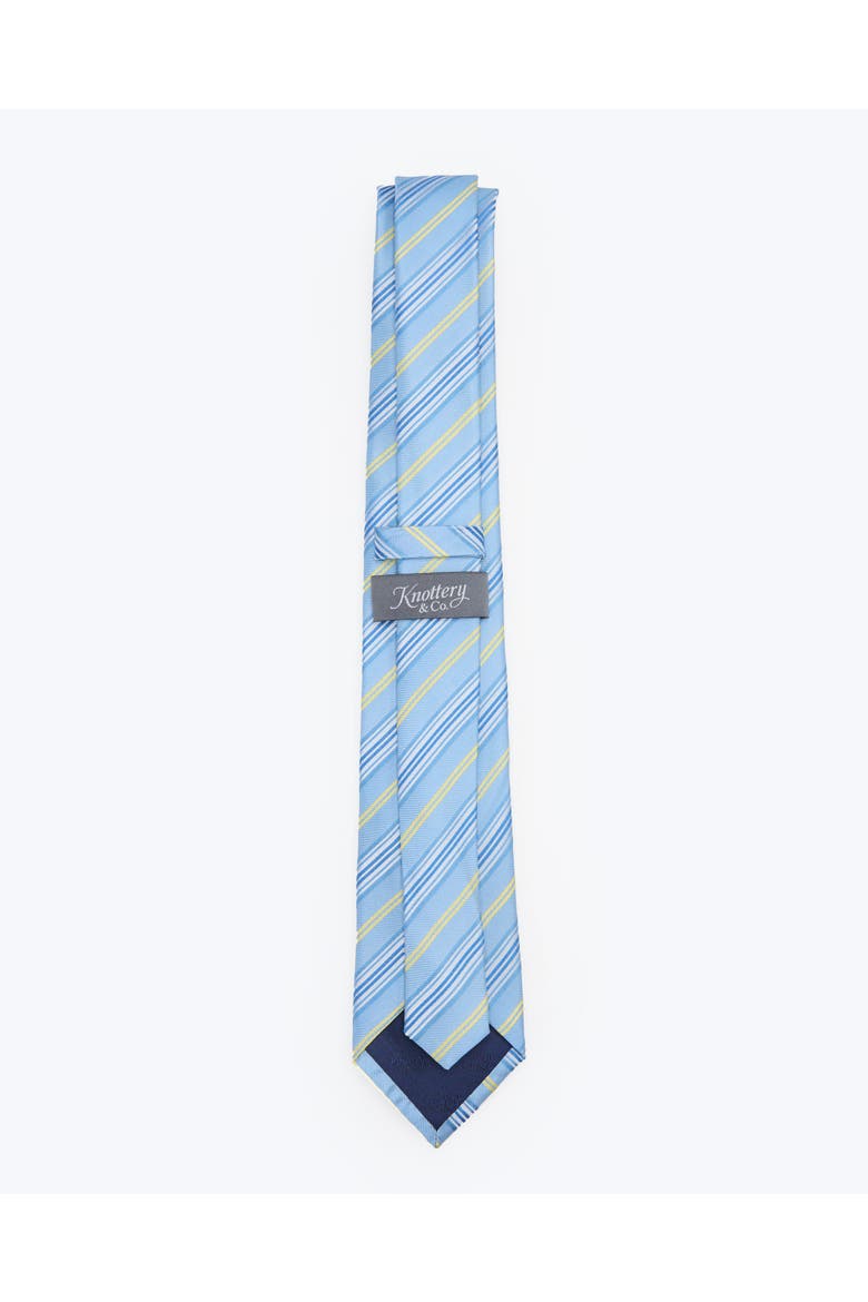 Regency Striped Silk Jacquard Tie, Alternate, color, Sky Blue