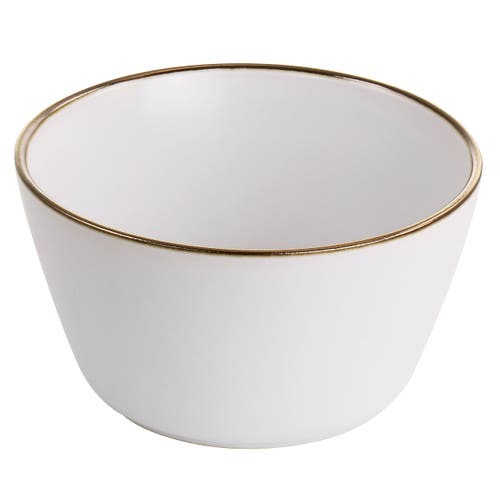 Elama Arthur 16 Piece Stoneware Dinnerware Set In White