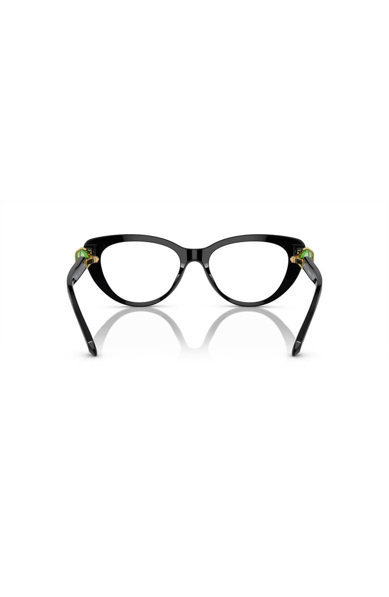 Swarovski 53mm Cat Eye optical glasses, Alternate, color, Black