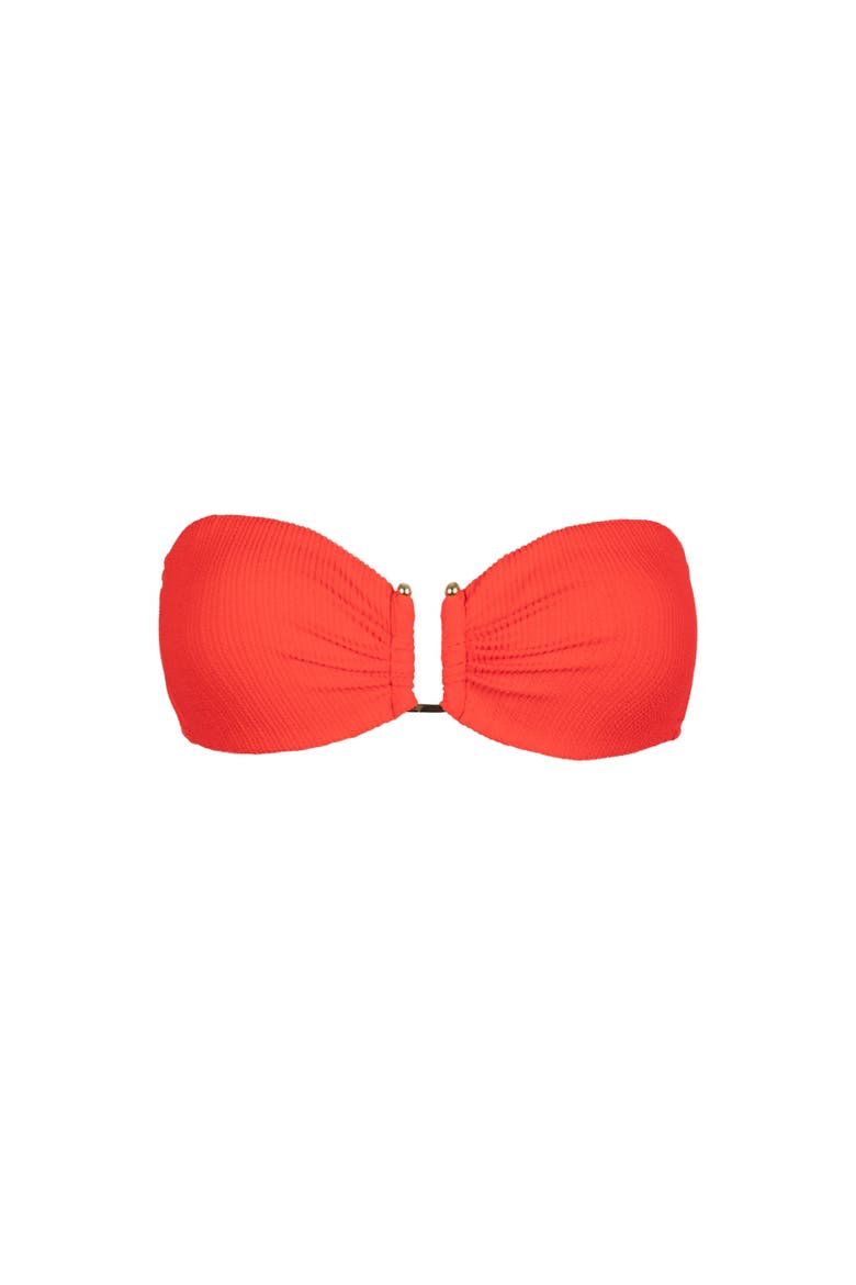 Gina U-Bar Bandeau Bikini Top, Main, color, Guava Red