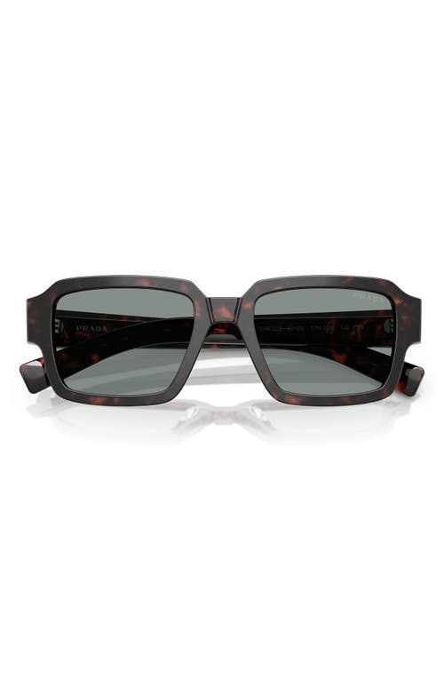 Prada 0pr 02zs Bold Rectangular Tortoiseshell Sunglasses In Black