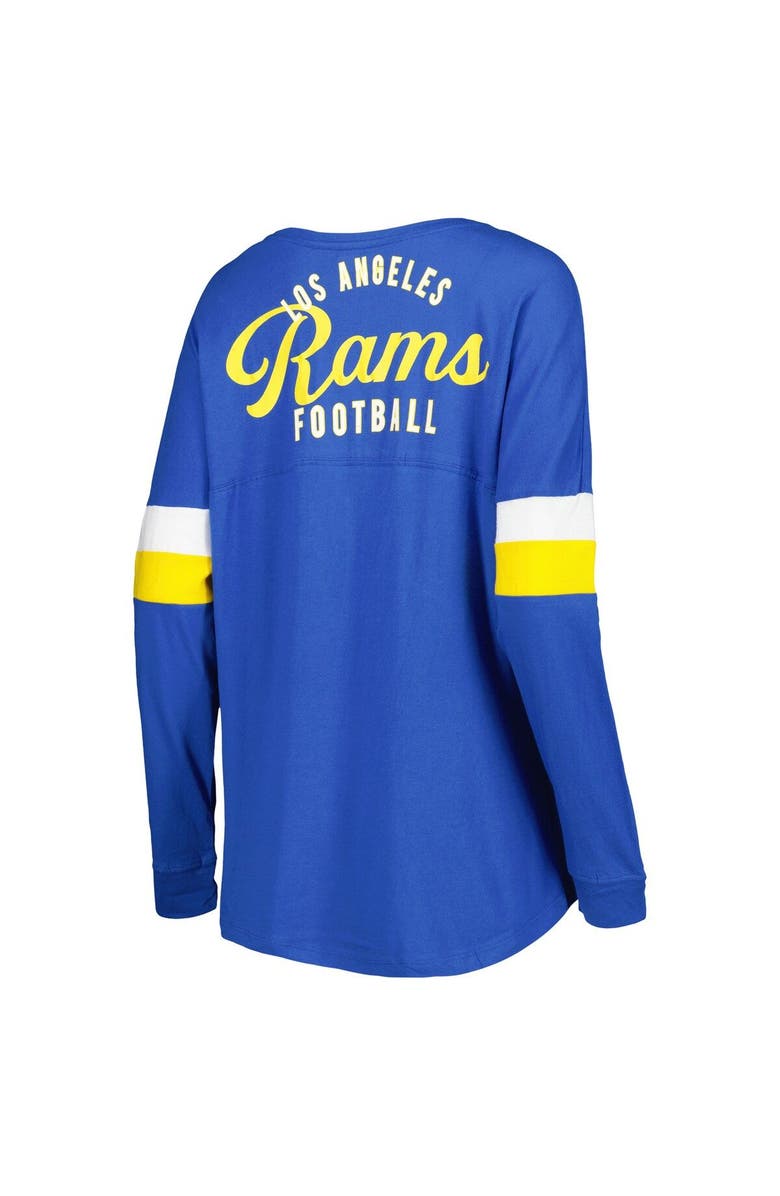 New Era Women's New Era Royal Los Angeles Rams Athletic Varsity Lightweight Lace-Up Long Sleeve T-Shirt, Alternate, color, Royal