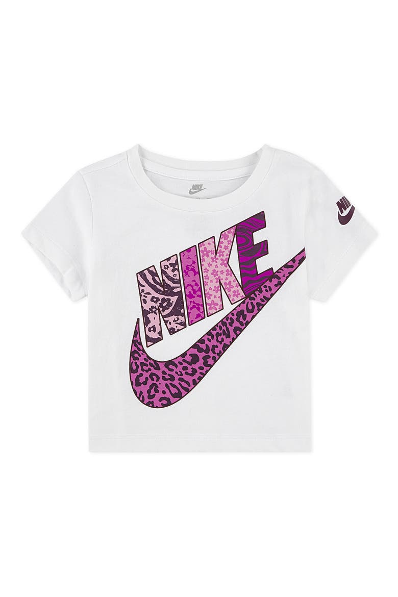 Animal Print Futura Graphic Tee, Main, color, WHITE