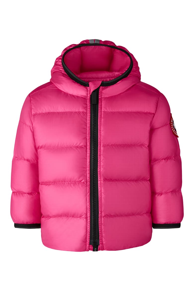 Crofton Water Resistant 750 Fill Power Down Recycled Nylon Puffer Jacket, Main, color, SUMMIT PINK