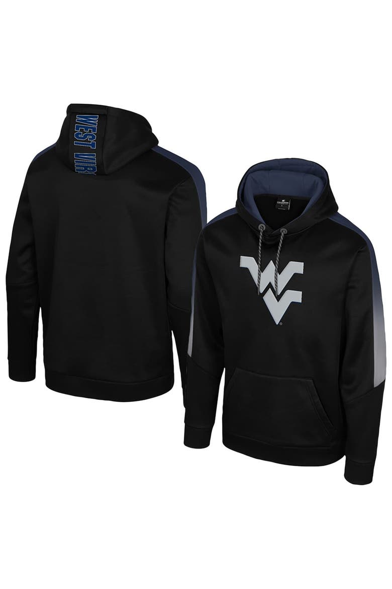 Men's Colosseum Black West Virginia Mountaineers The Gang Blackout Hoodie, Main, color, Black