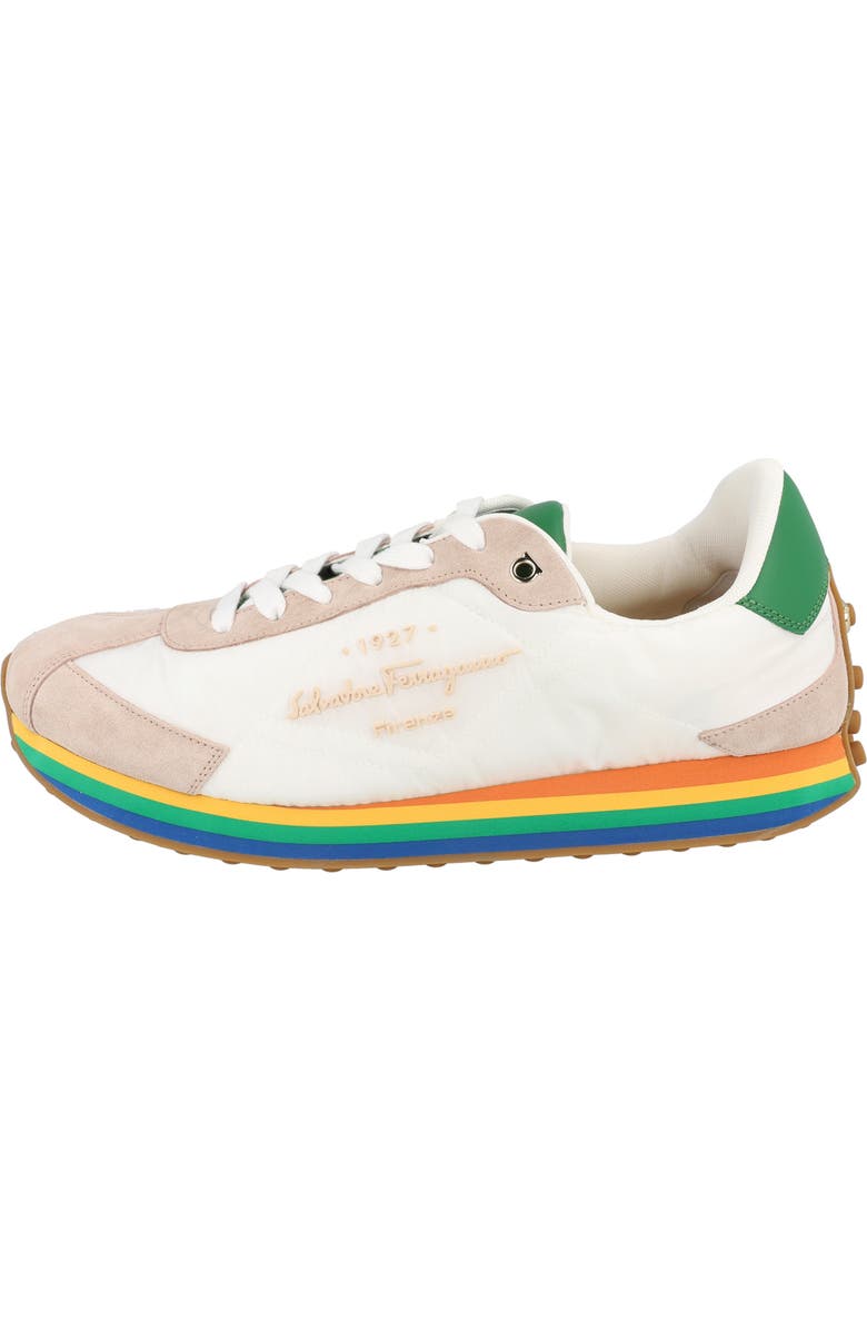 FERRAGAMO Striped Sole Sneaker, Alternate, color,